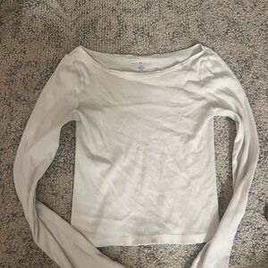 Women's Cream Long Sleeve Top